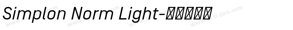 Simplon Norm Light字体转换